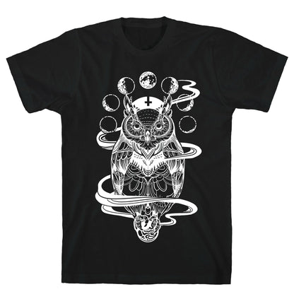 Witch's Owl Under the Phases of the Moon T-Shirt
