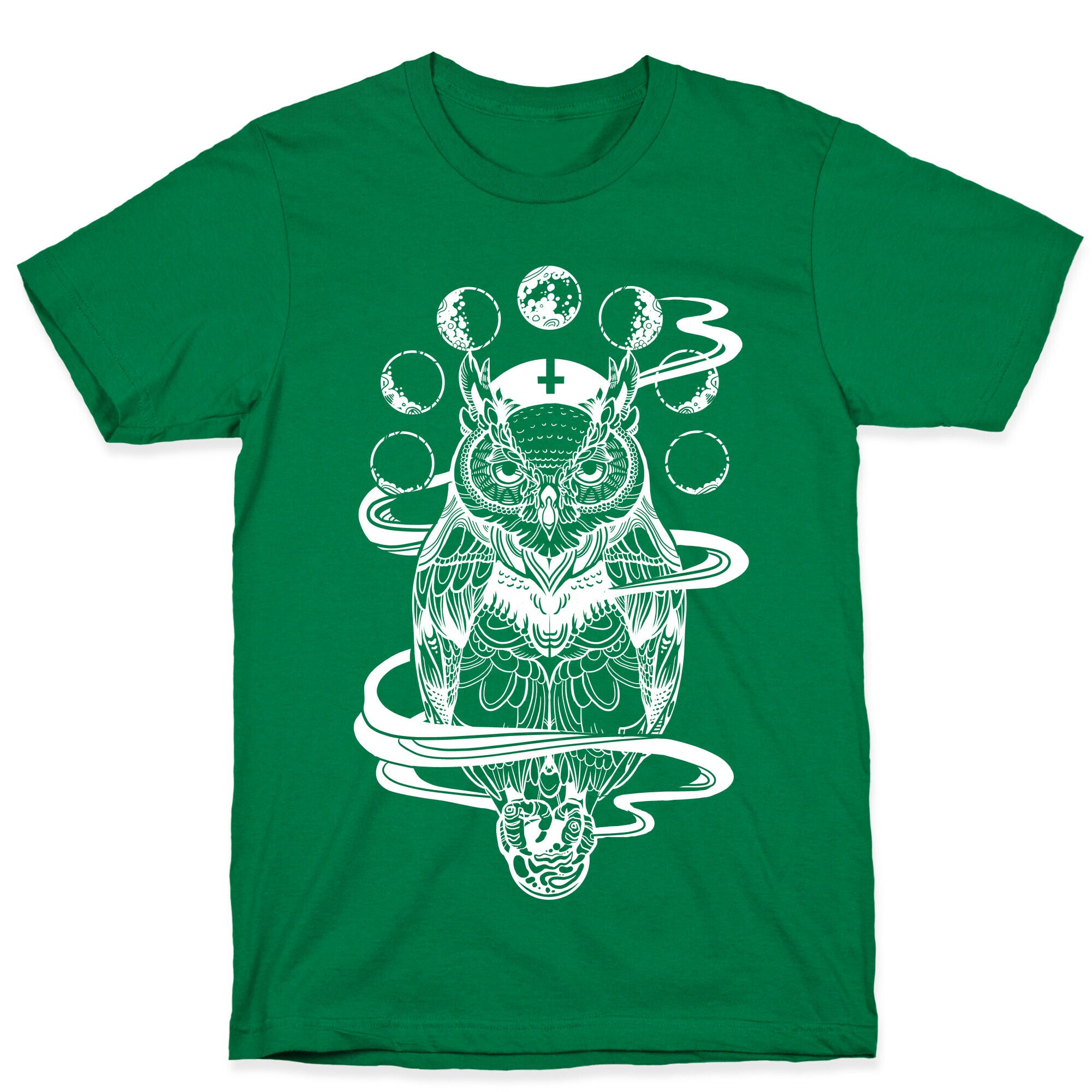 Witch's Owl Under the Phases of the Moon T-Shirt