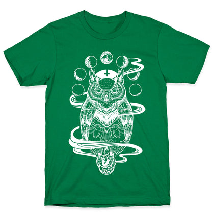 Witch's Owl Under the Phases of the Moon T-Shirt