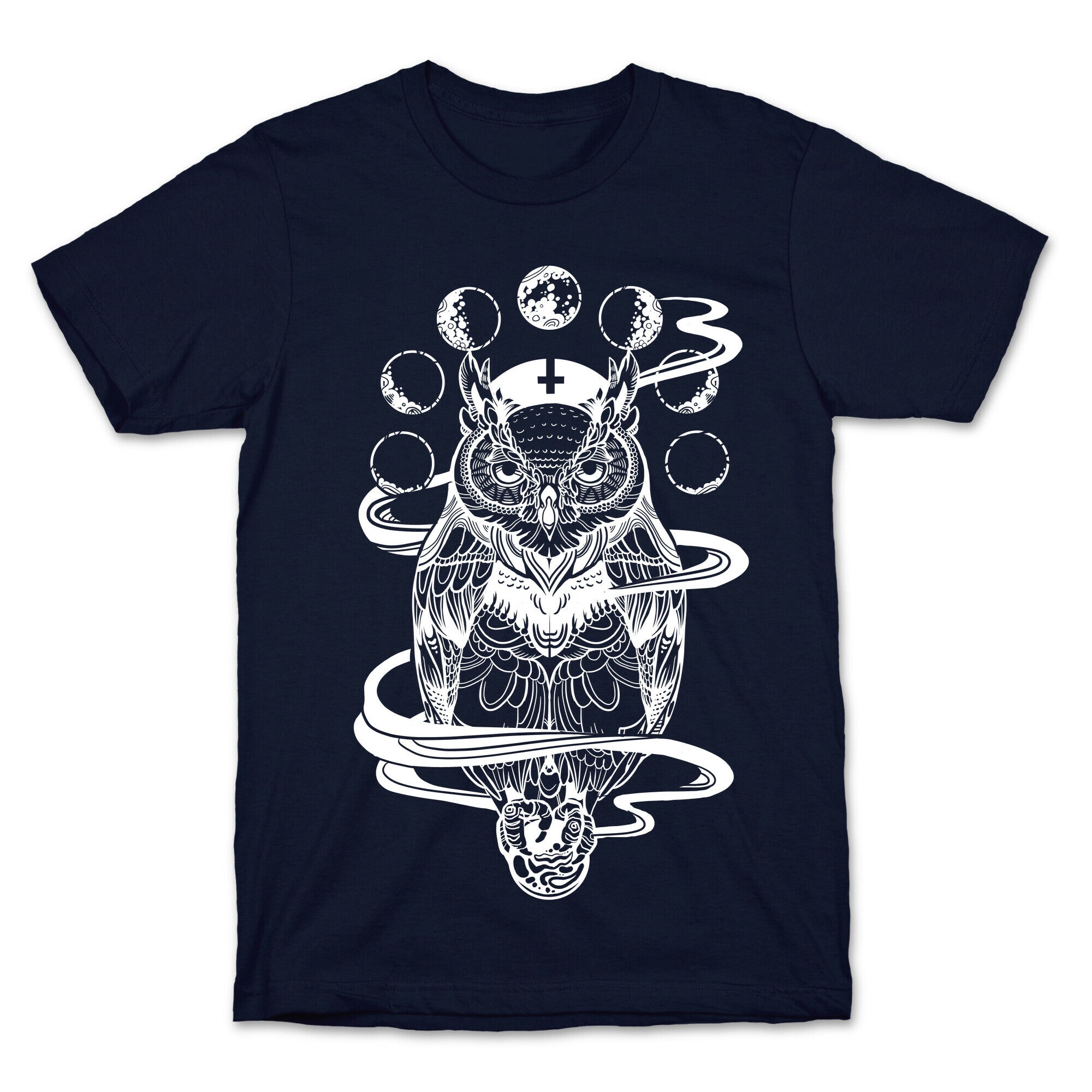 Witch's Owl Under the Phases of the Moon T-Shirt