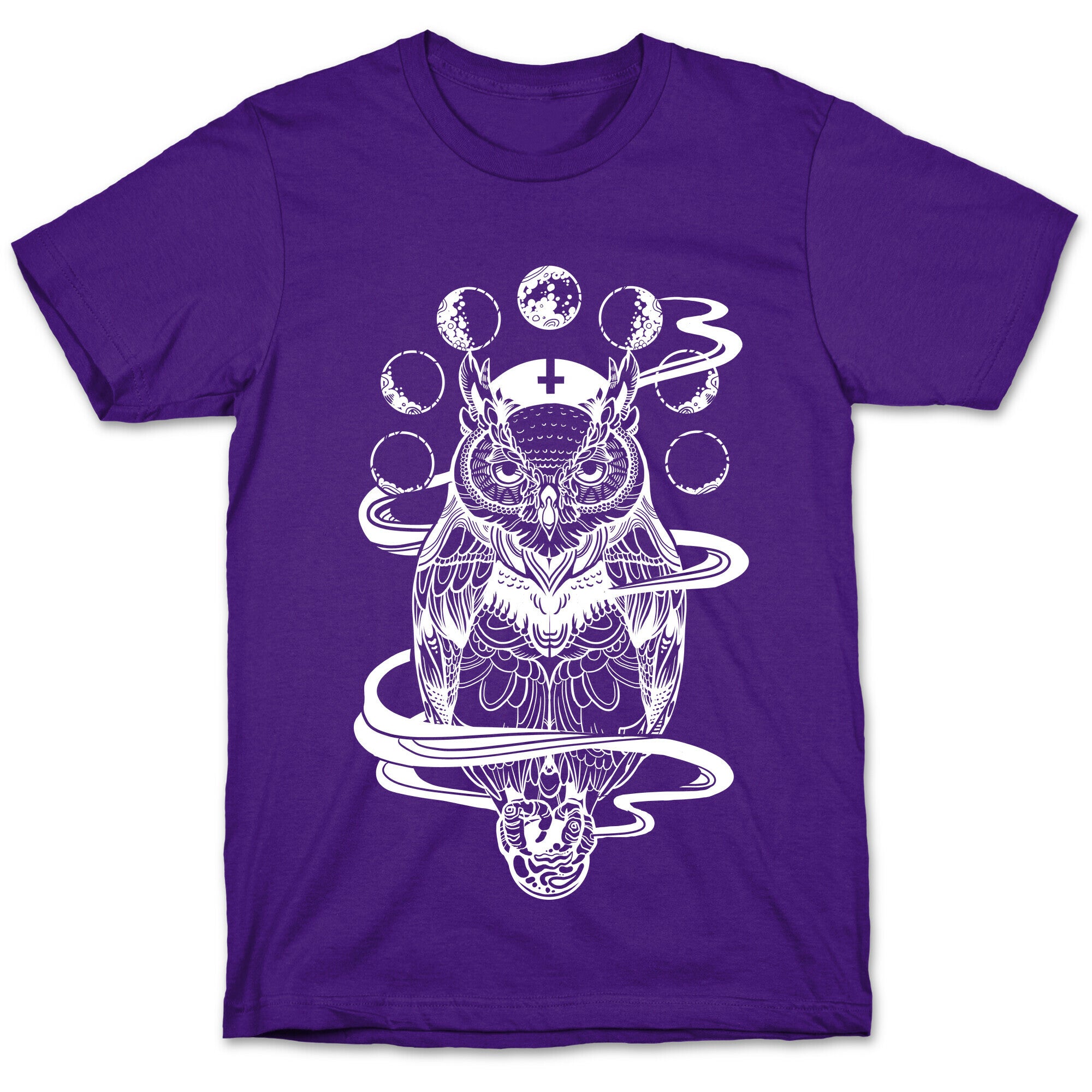 Witch's Owl Under the Phases of the Moon T-Shirt