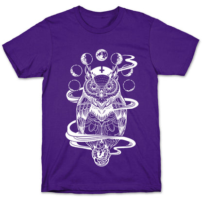 Witch's Owl Under the Phases of the Moon T-Shirt