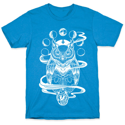 Witch's Owl Under the Phases of the Moon T-Shirt