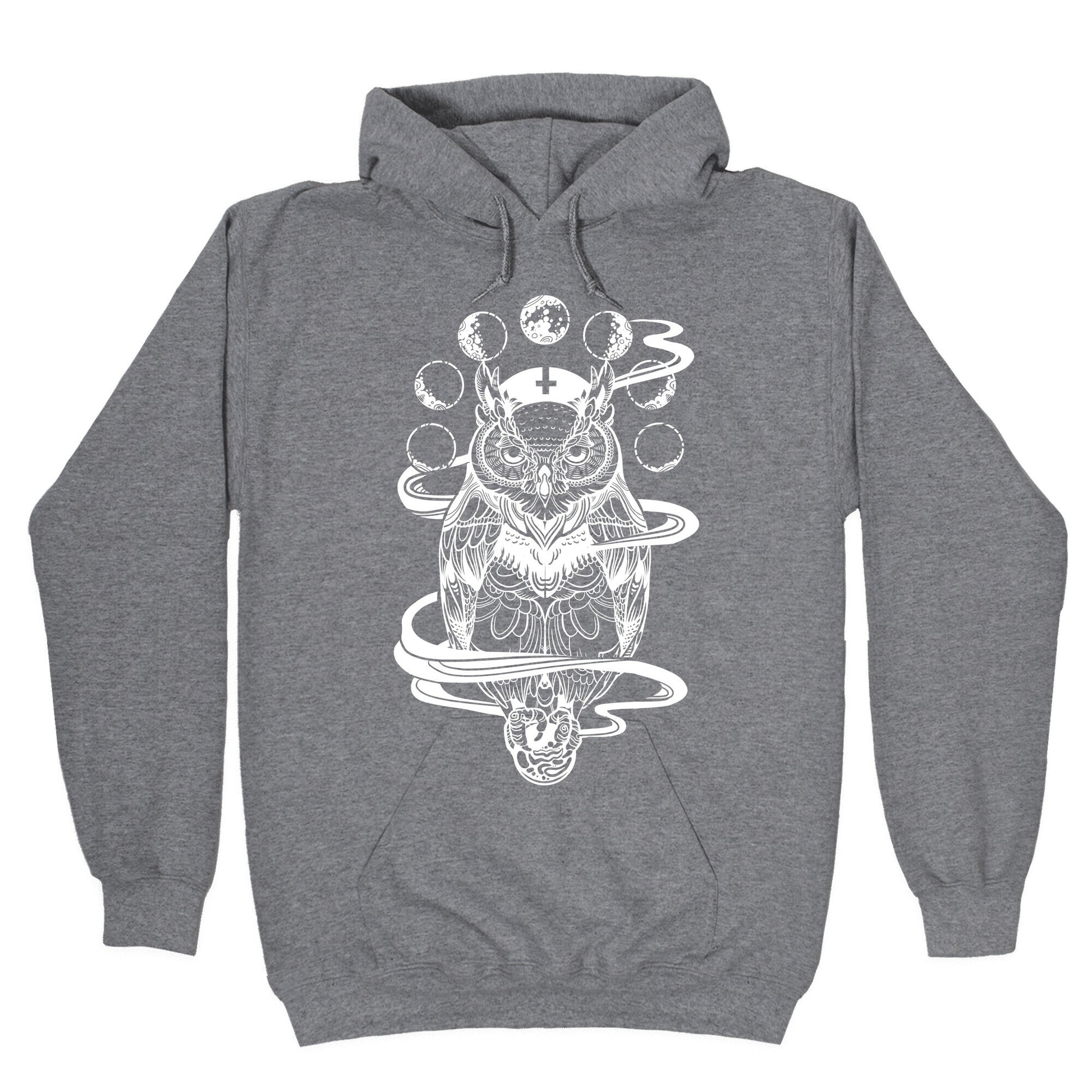 Witch's Owl Under the Phases of the Moon Hoodie
