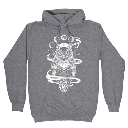 Witch's Owl Under the Phases of the Moon Hoodie