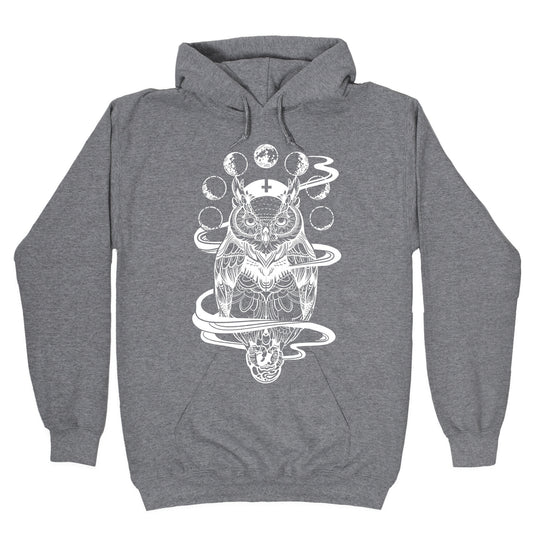 Witch's Owl Under the Phases of the Moon Hoodie