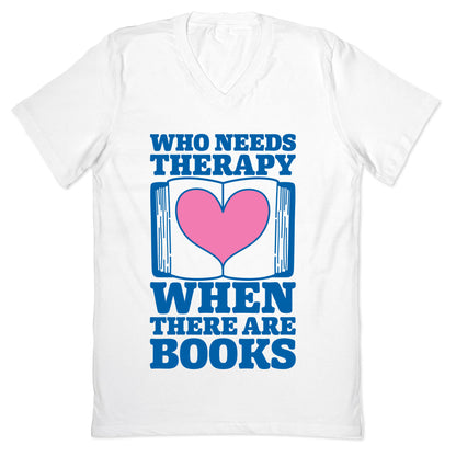 Book Therapy V-Neck