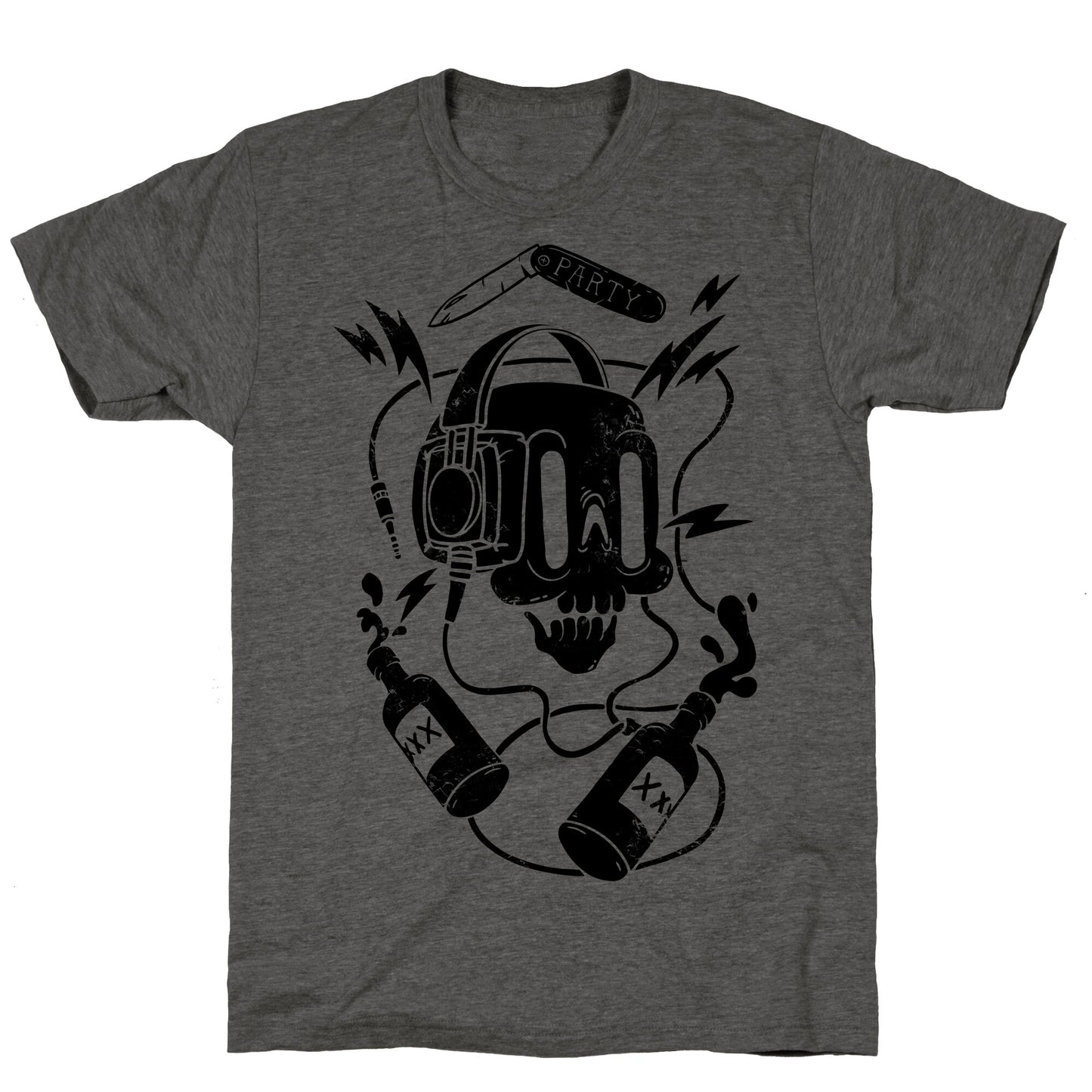 Party Skull Unisex Triblend Tee