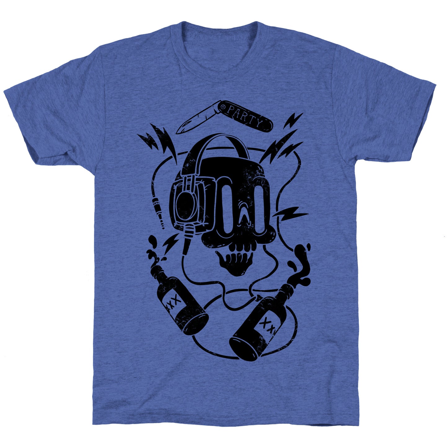 Party Skull Unisex Triblend Tee