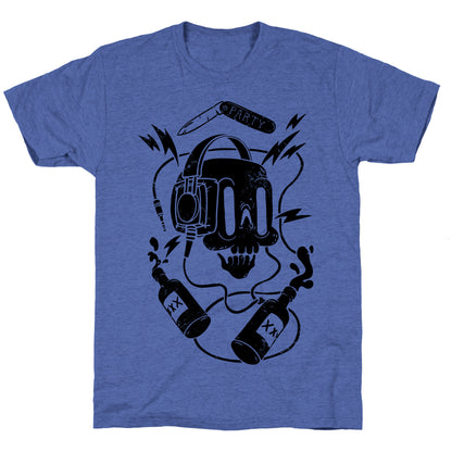 Party Skull Unisex Triblend Tee