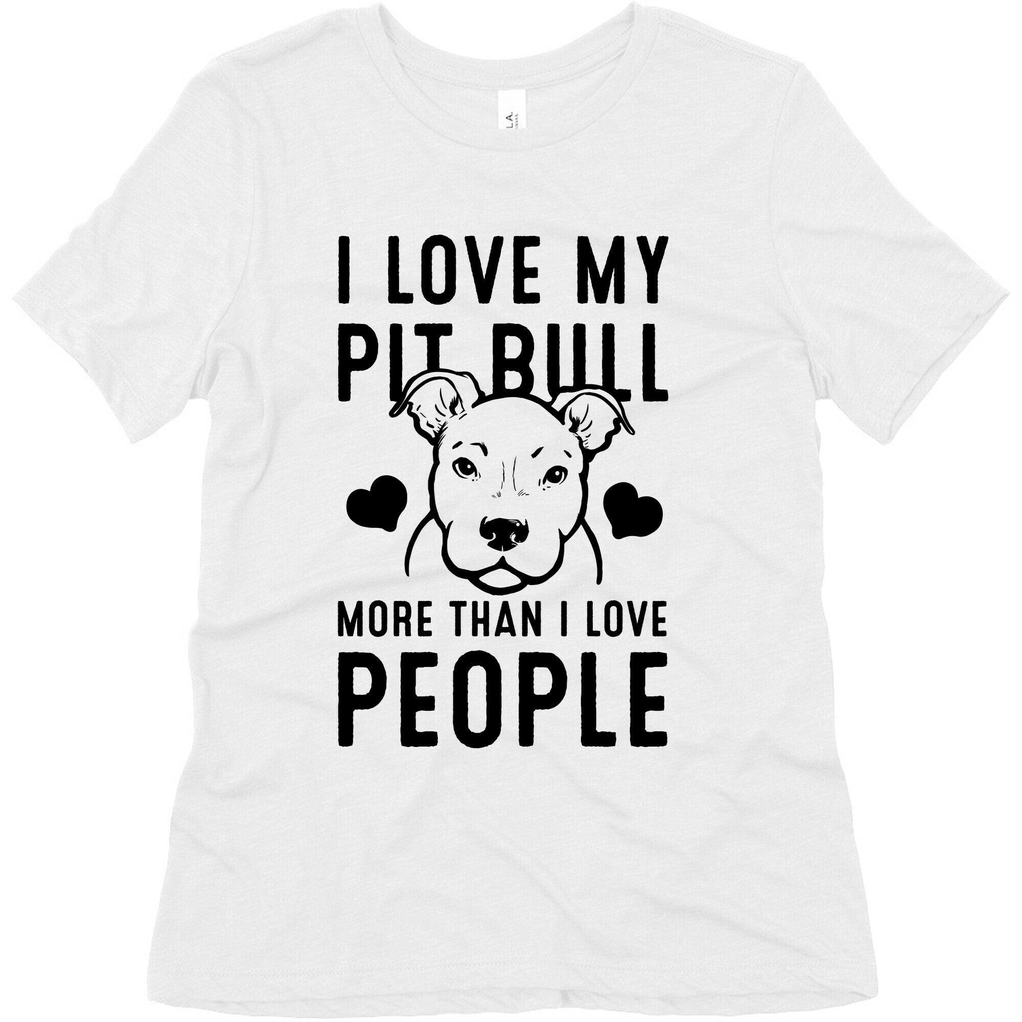 I Love My Pit Bull More Than I Love People Women's Triblend Tee