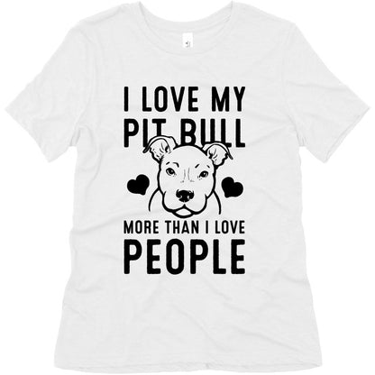 I Love My Pit Bull More Than I Love People Women's Triblend Tee