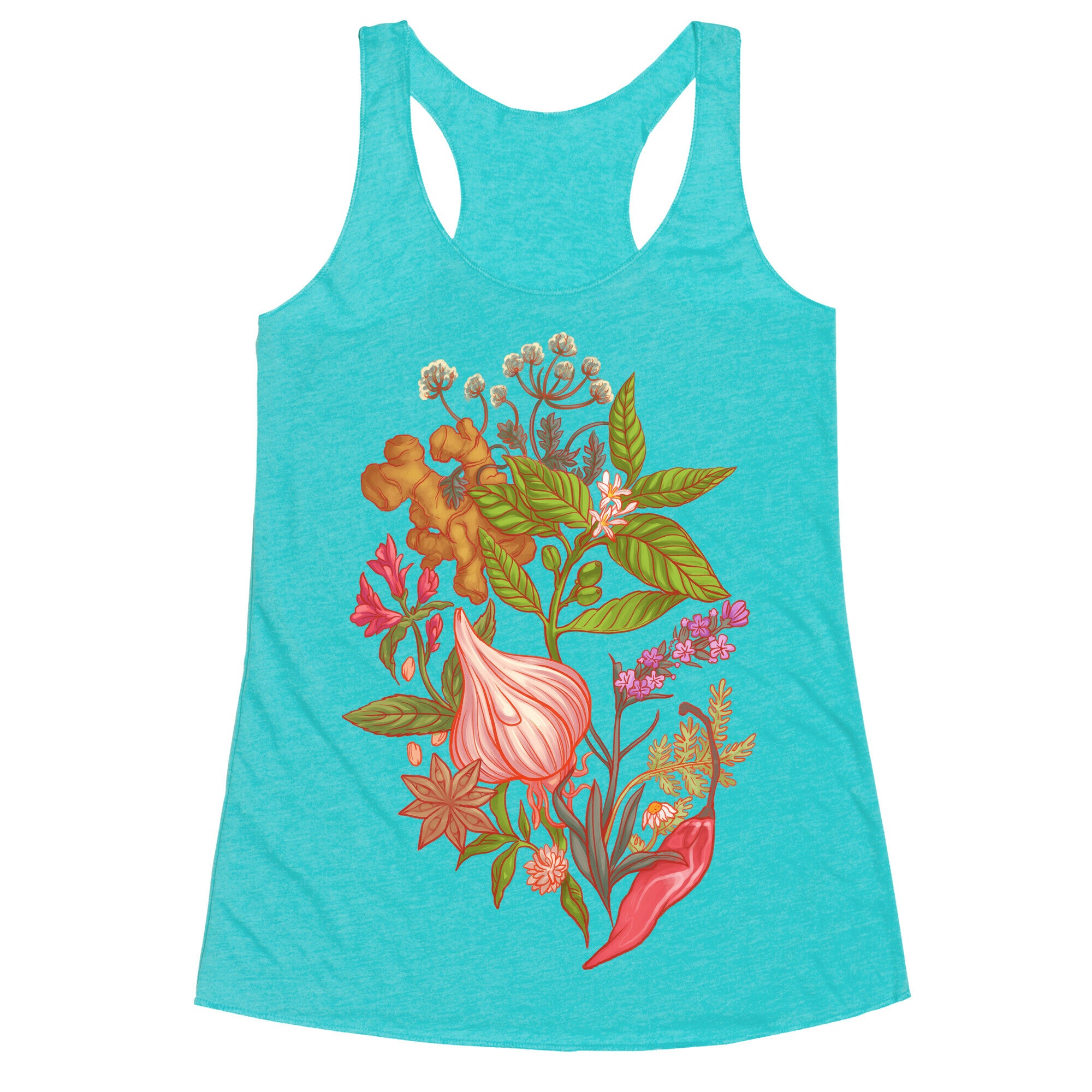 Chef's Botanical Herbs and Spices Racerback Tank