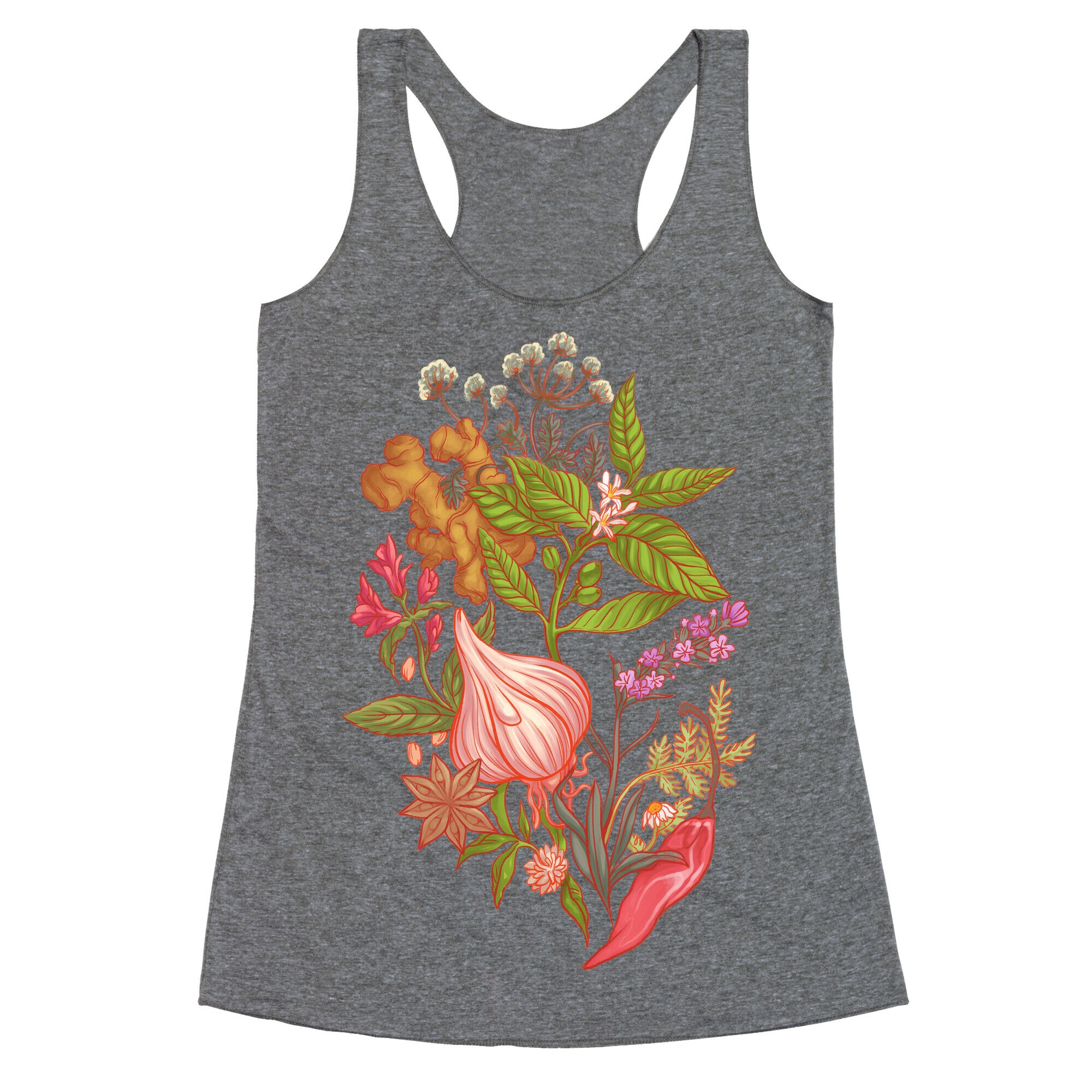 Chef's Botanical Herbs and Spices Racerback Tank
