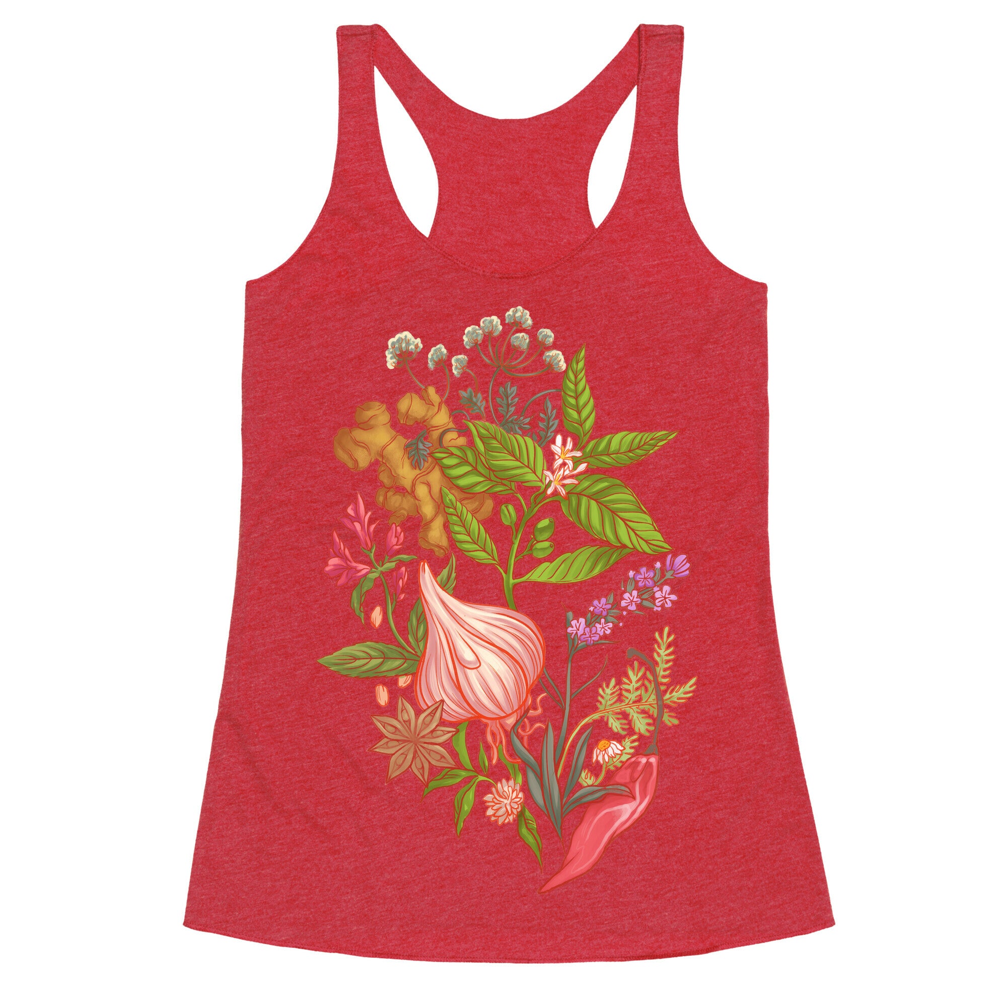 Chef's Botanical Herbs and Spices Racerback Tank