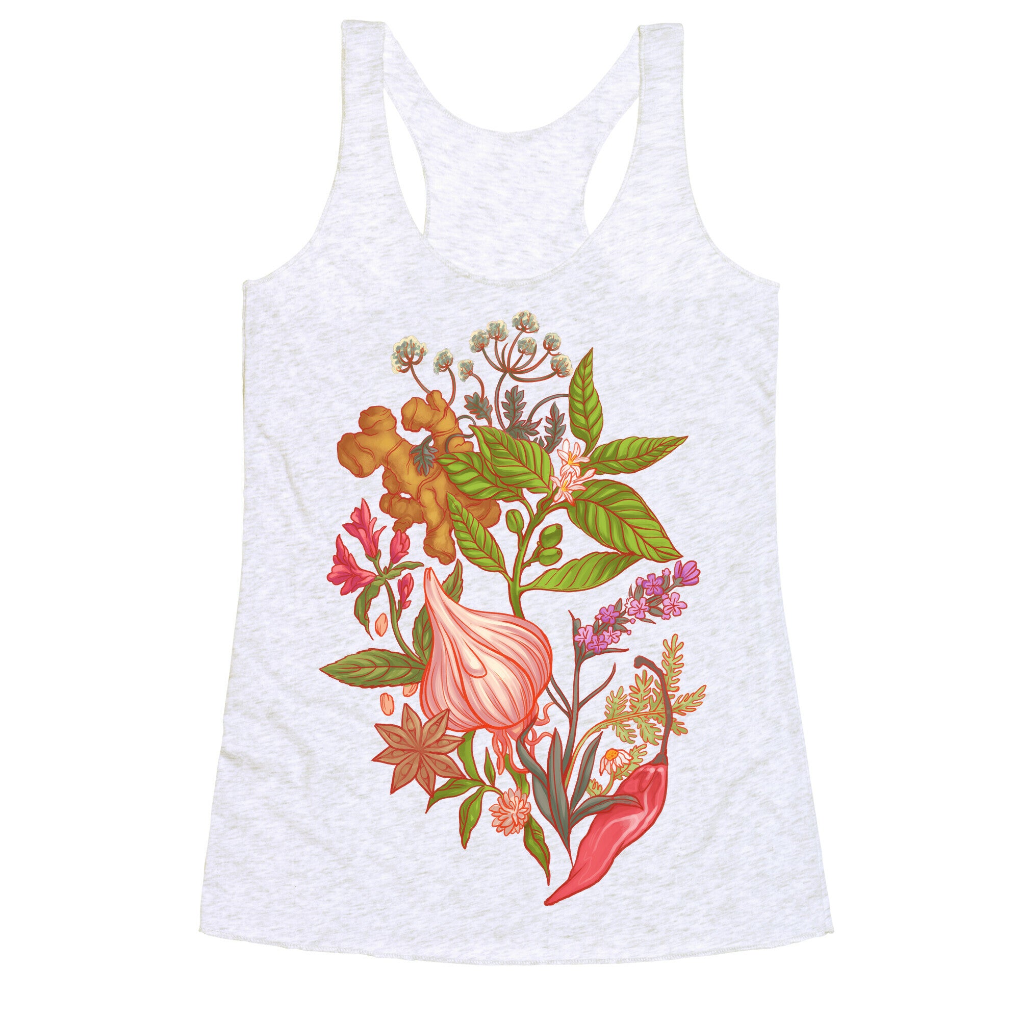 Chef's Botanical Herbs and Spices Racerback Tank
