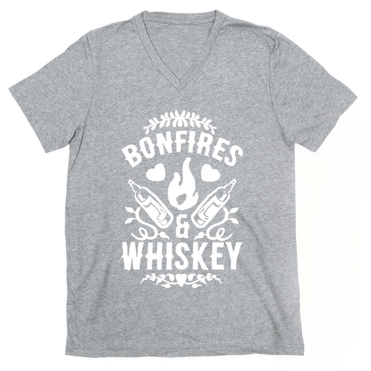 Bonfires & Whiskey V-Neck