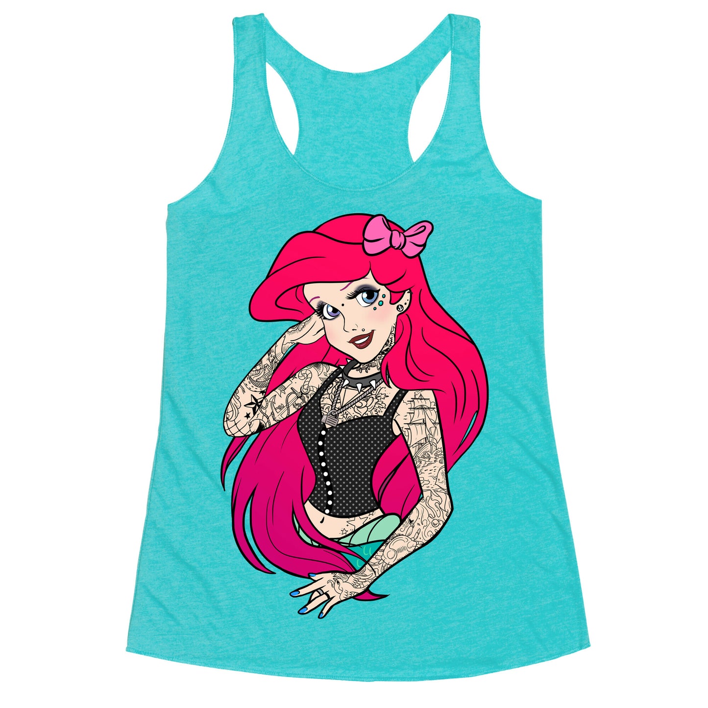 Punk Mermaid Princess Racerback Tank