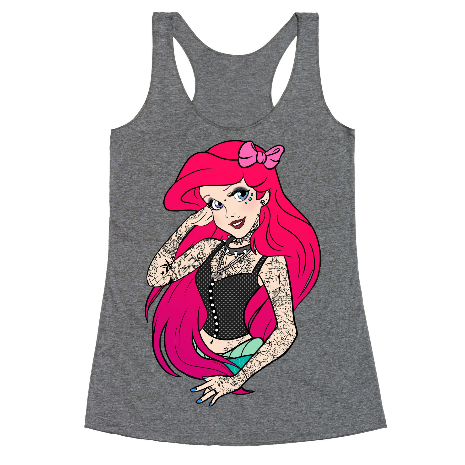 Punk Mermaid Princess Racerback Tank