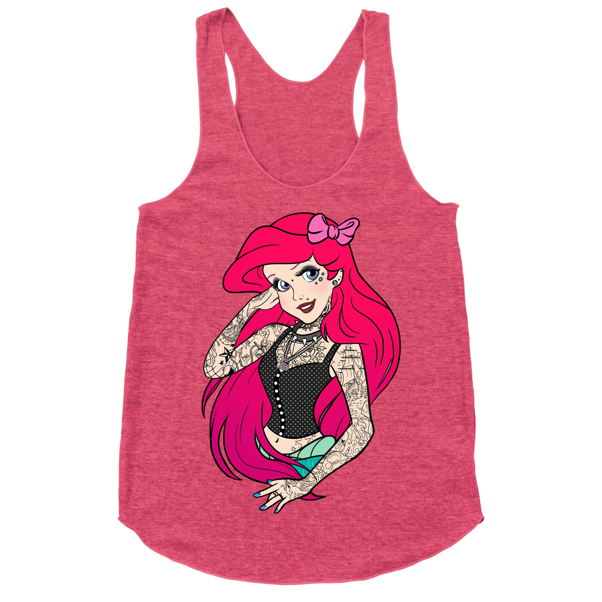 Punk Mermaid Princess Racerback Tank