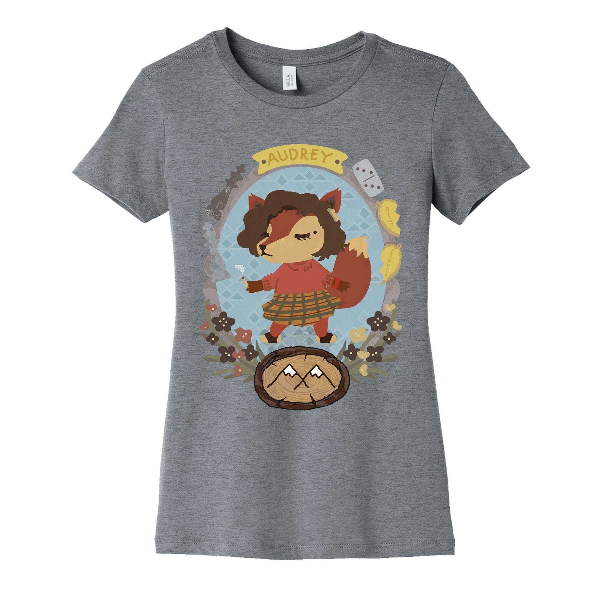 Audrey Horn Fox Women's Cotton Tee