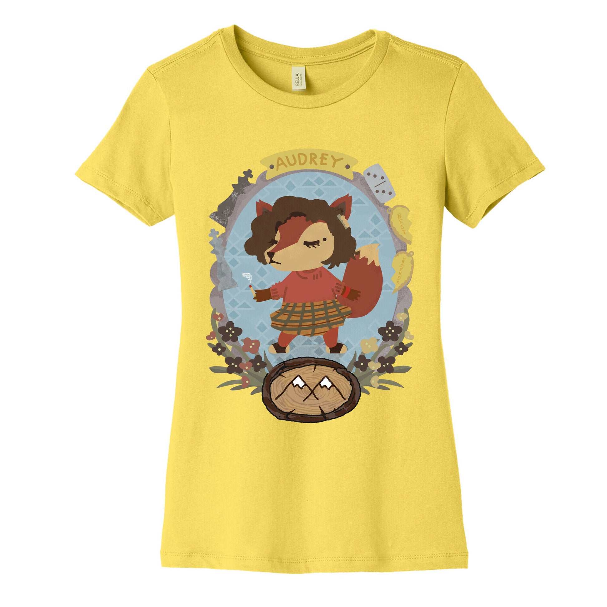 Audrey Horn Fox Women's Cotton Tee