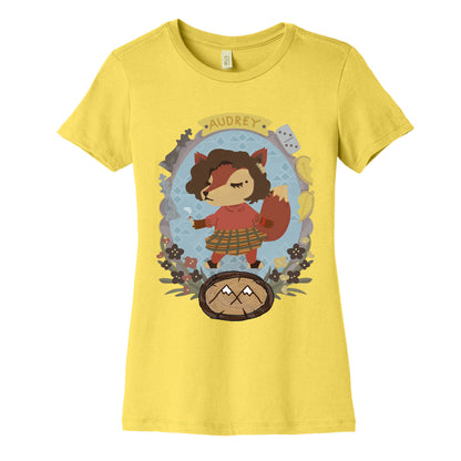 Audrey Horn Fox Women's Cotton Tee