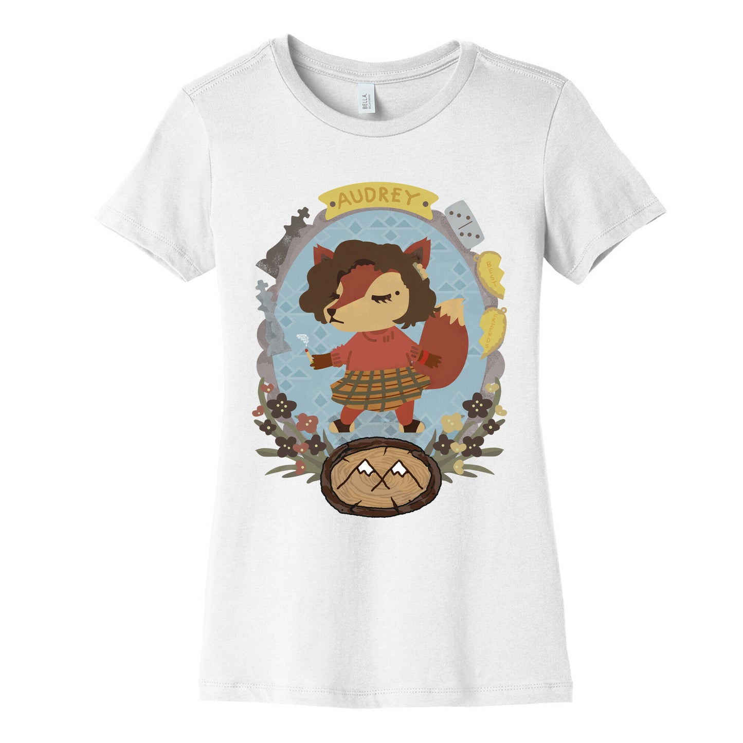 Audrey Horn Fox Women's Cotton Tee