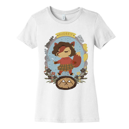 Audrey Horn Fox Women's Cotton Tee