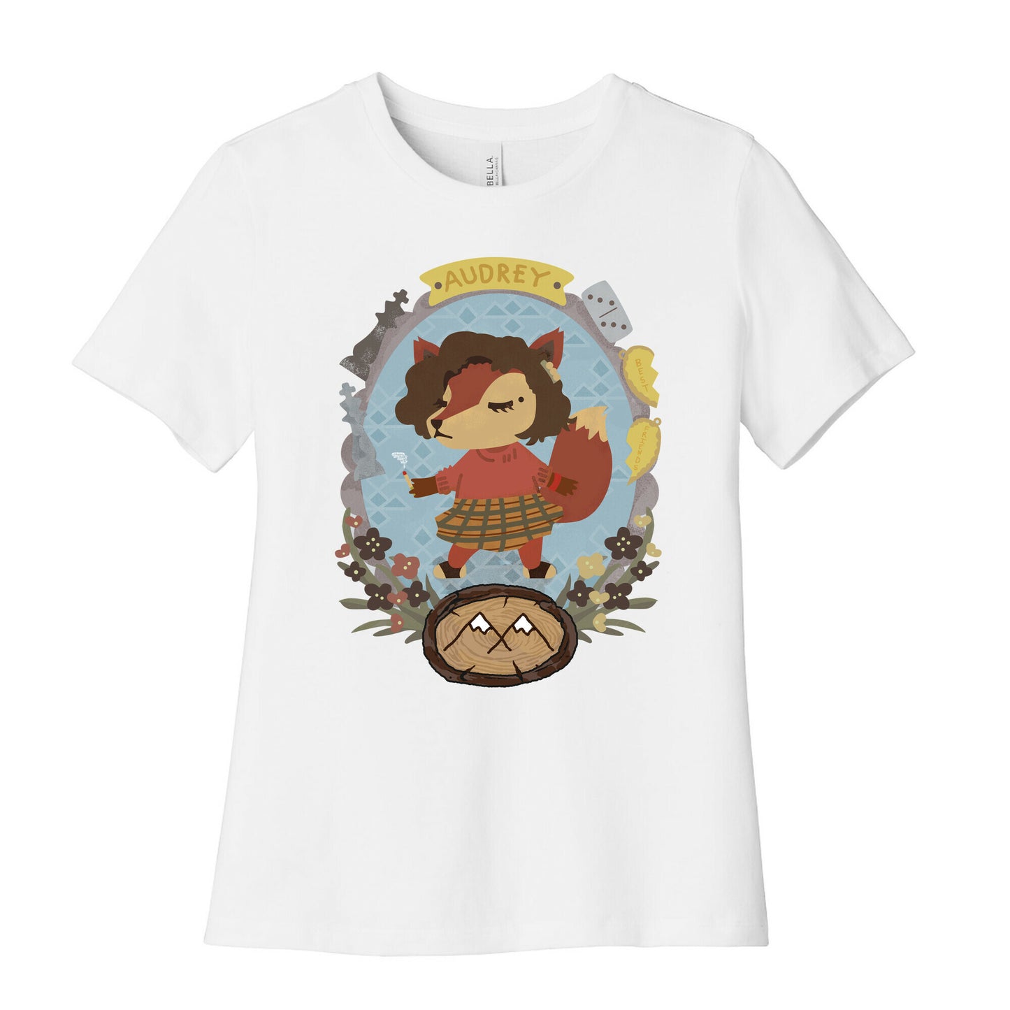 Audrey Horn Fox Women's Cotton Tee