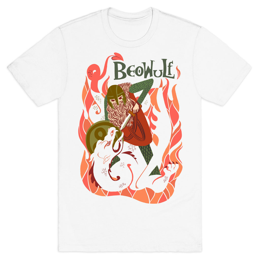 Medieval Epic Beowulf Book Cover T-Shirt