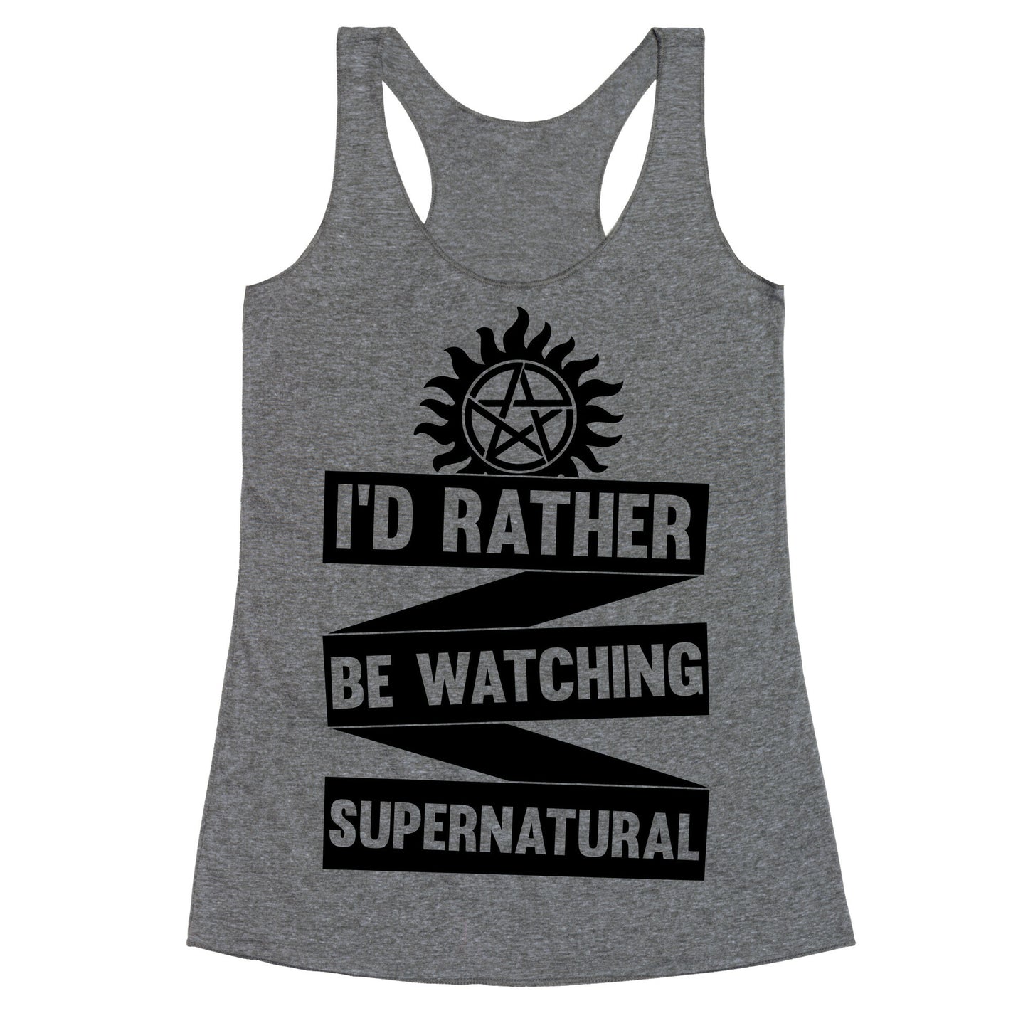 I'd Rather Be Watching Supernatural Racerback Tank