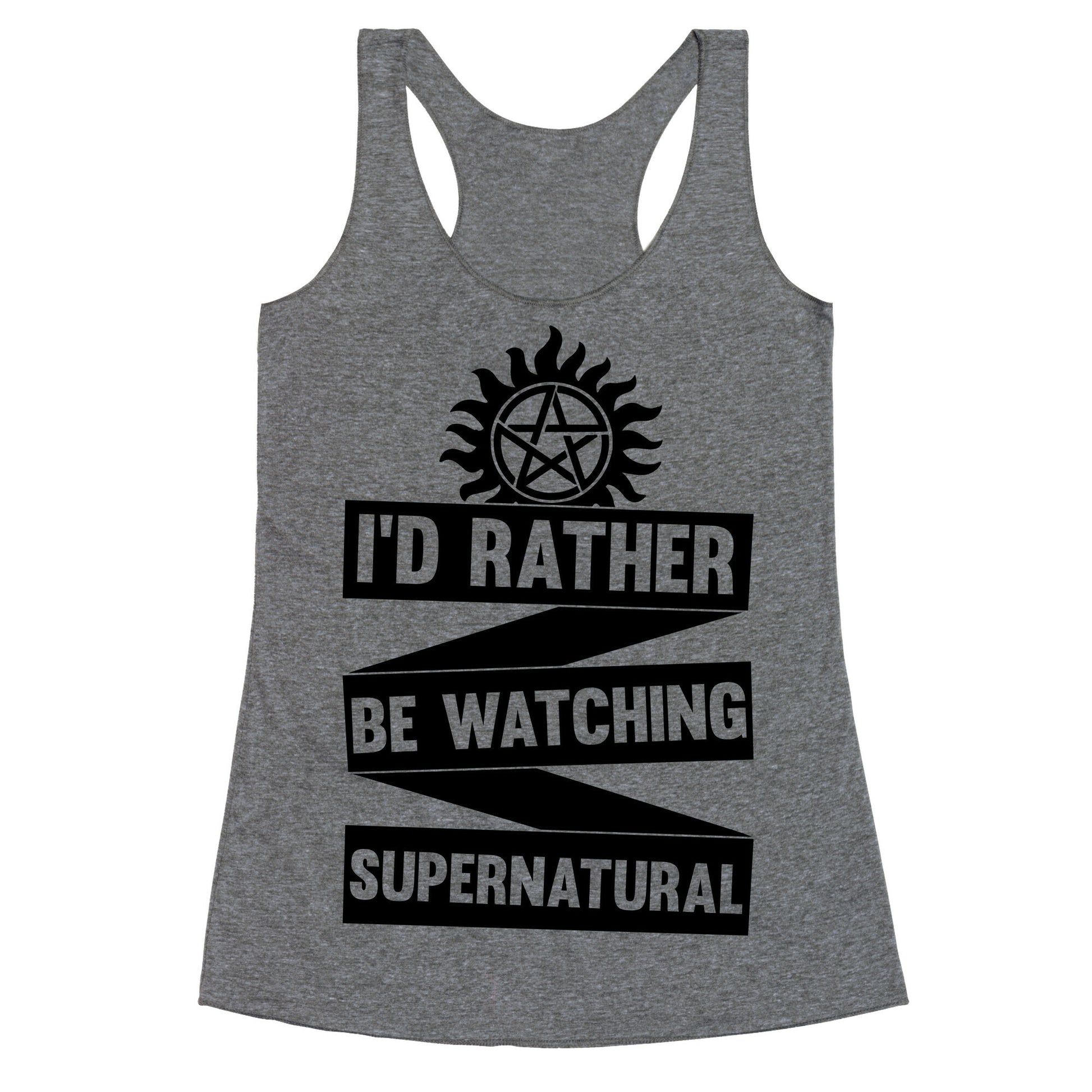 I'd Rather Be Watching Supernatural Racerback Tank