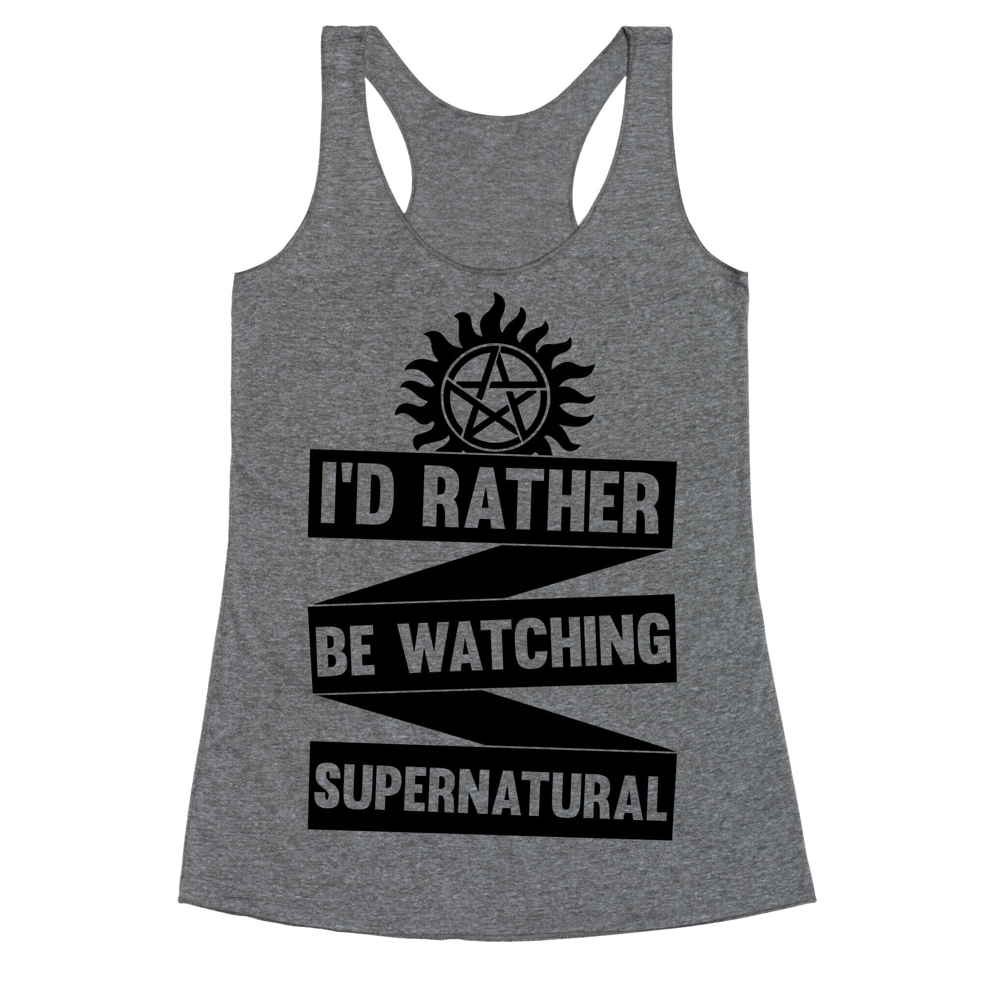 I'd Rather Be Watching Supernatural Racerback Tank