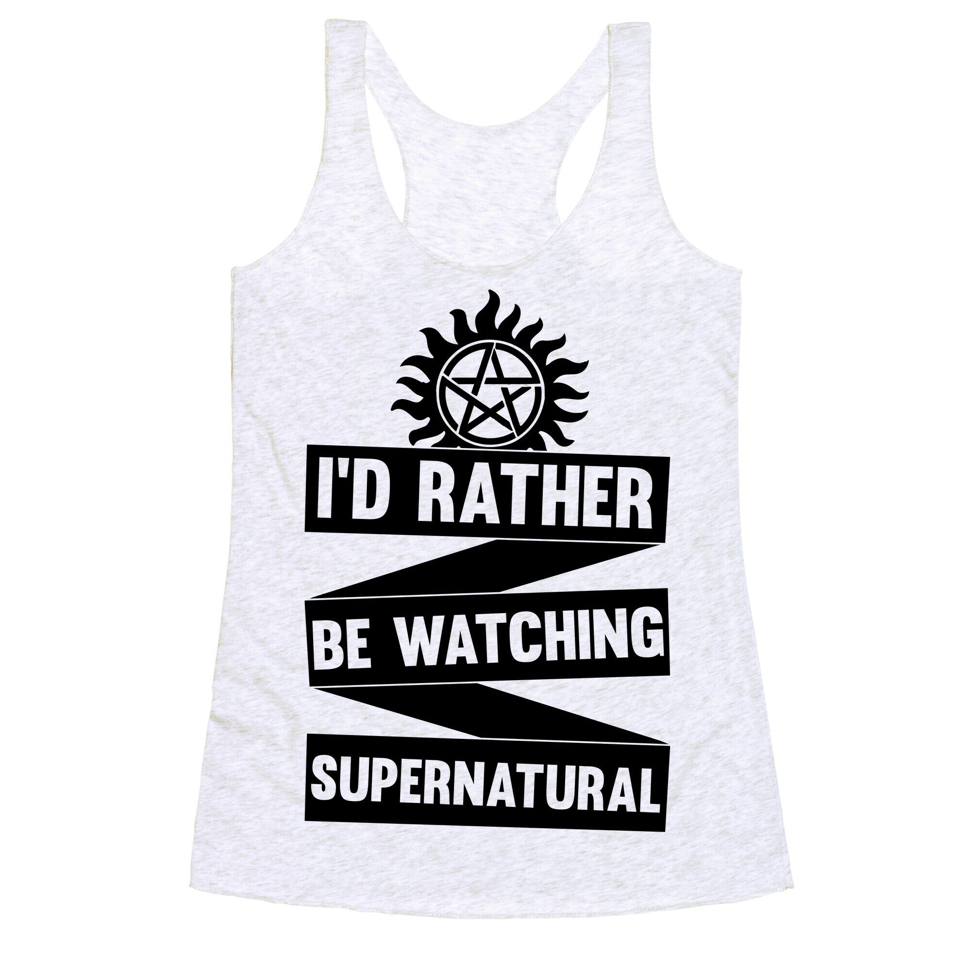 I'd Rather Be Watching Supernatural Racerback Tank