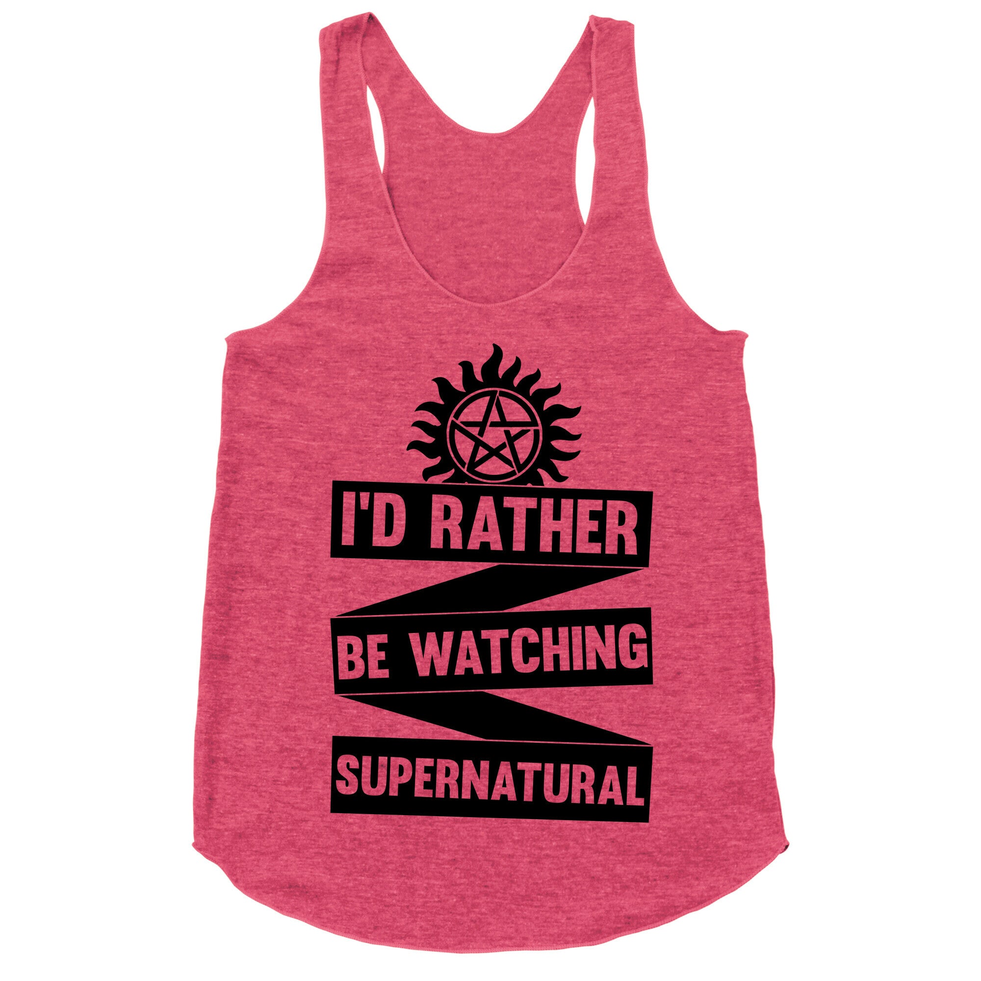 I'd Rather Be Watching Supernatural Racerback Tank