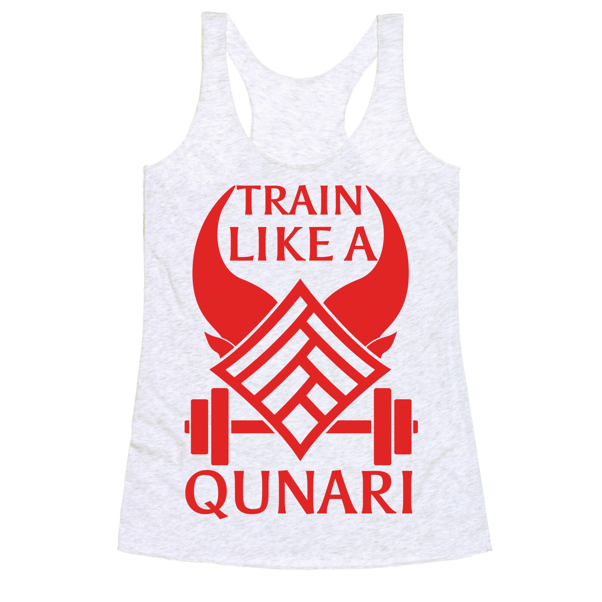 Train Like A Qunari Racerback Tank