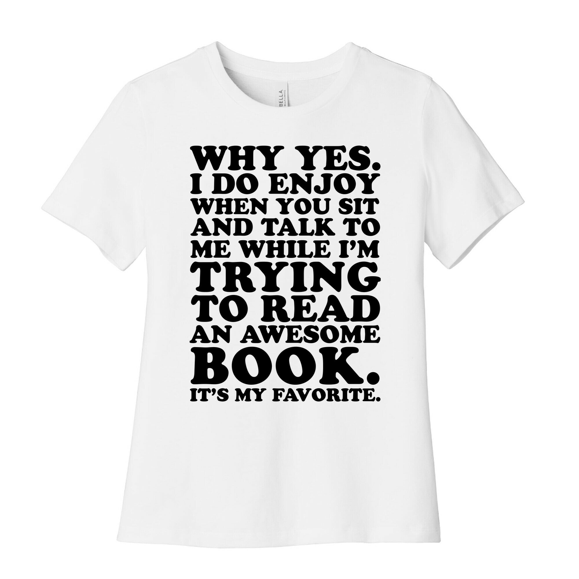 I'm Trying to Read an Awesome Book - Sarcastic Book Lover Women's Cotton Tee