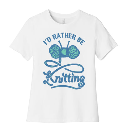 I'd Rather Be Knitting Women's Cotton Tee