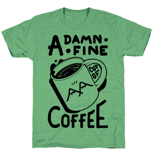 Twin Peaks Quote A Damn Fine Cup Of Coffee Unisex Triblend Tee