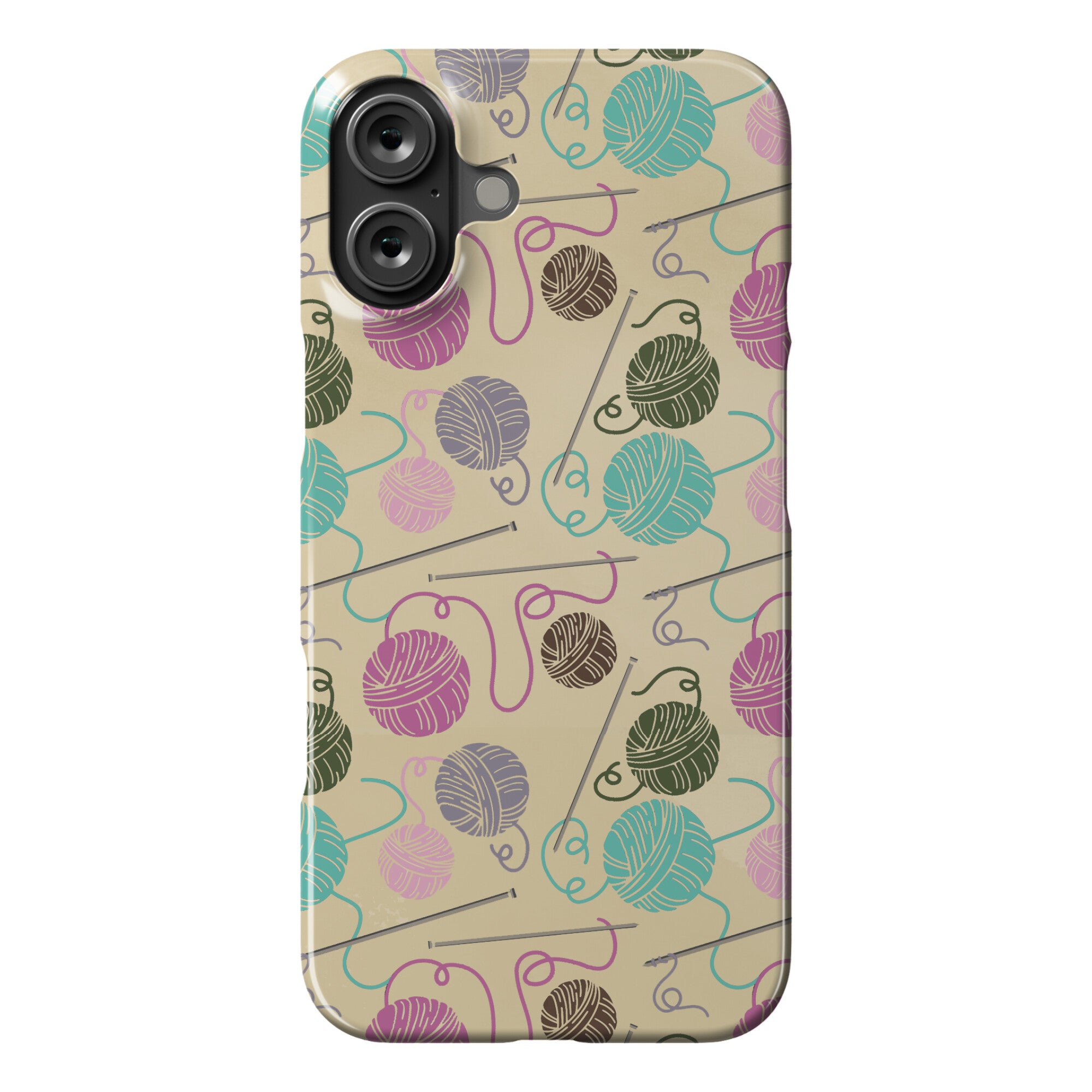 Yarn Balls and Knitting Needles Phone Case