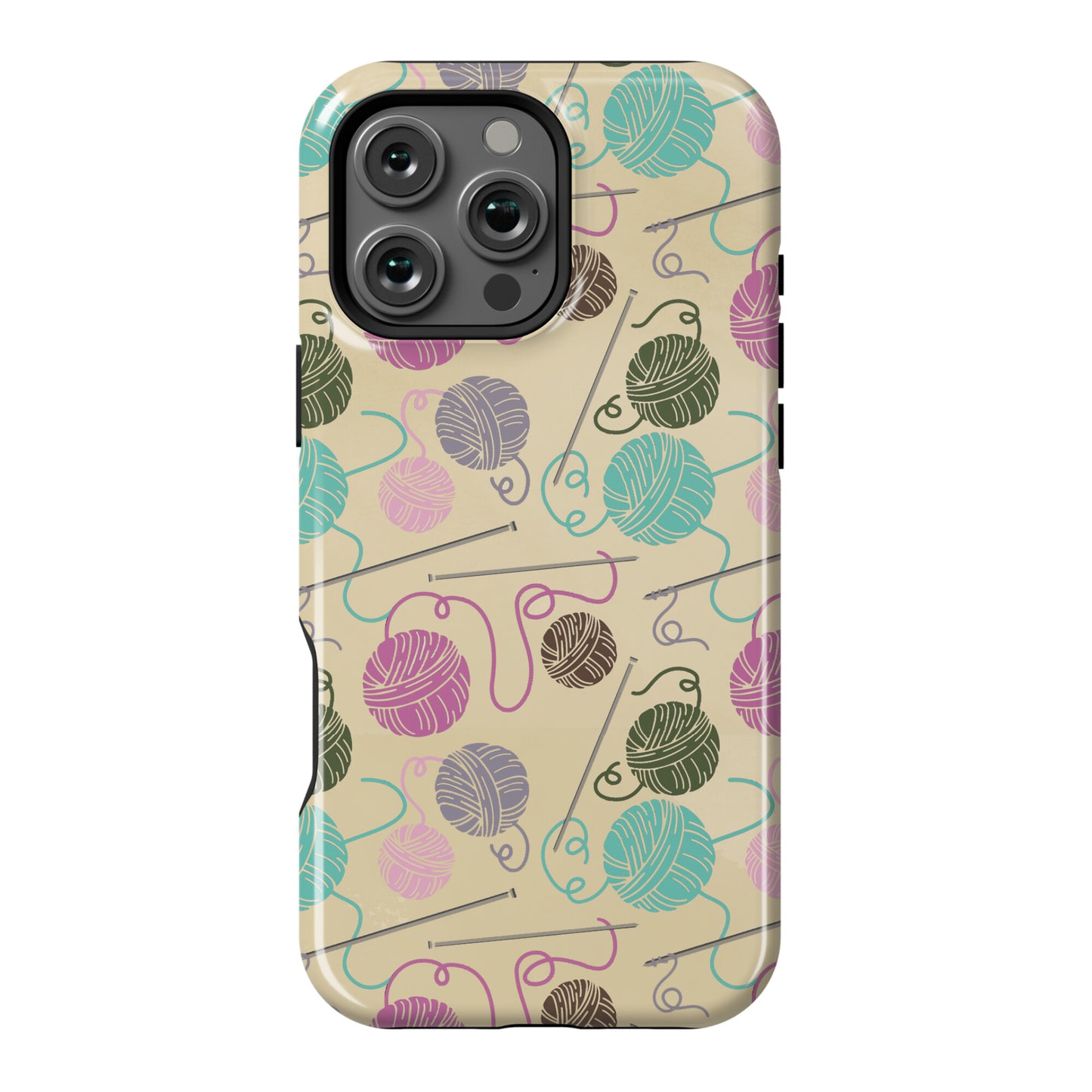 Yarn Balls and Knitting Needles Phone Case