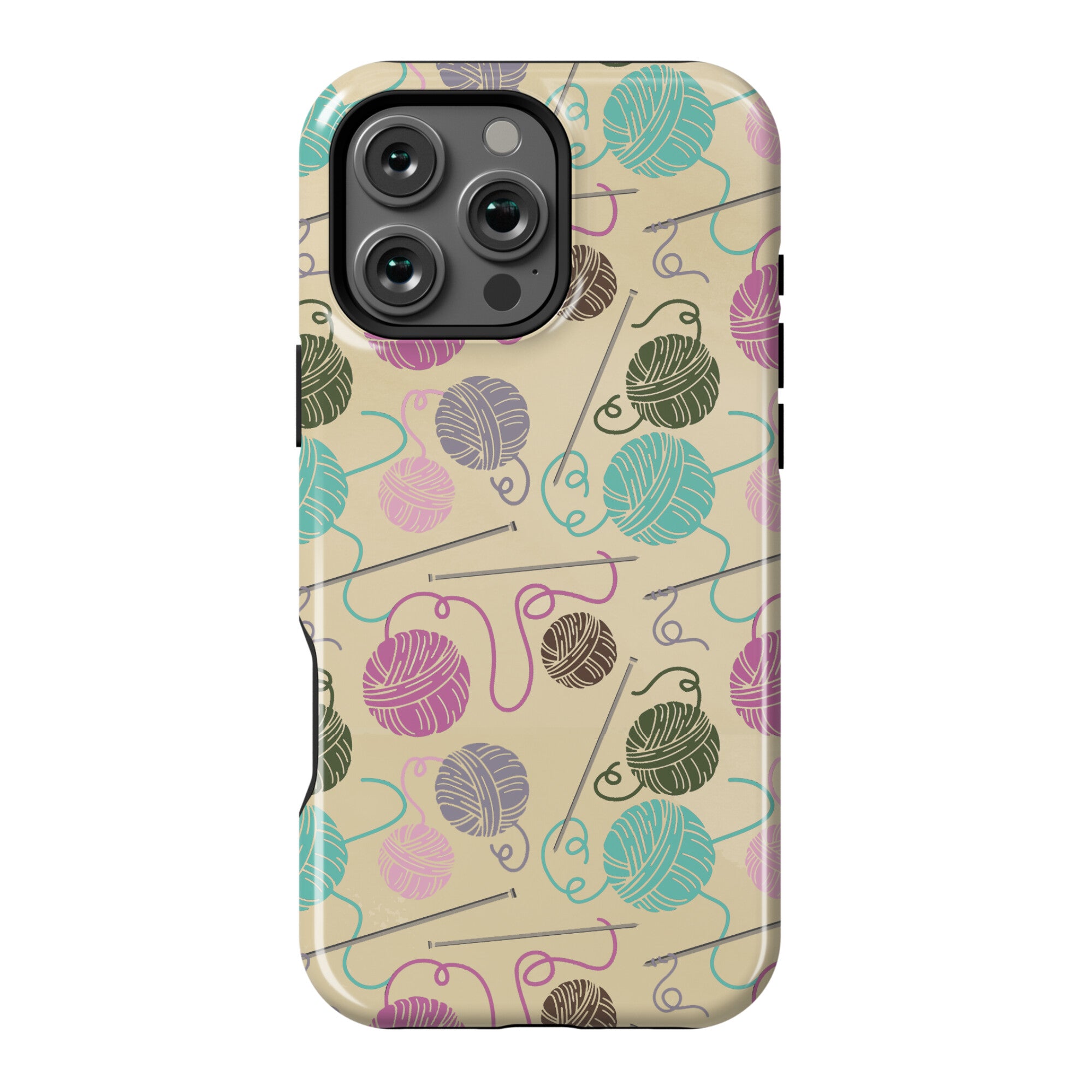 Yarn Balls and Knitting Needles Phone Case