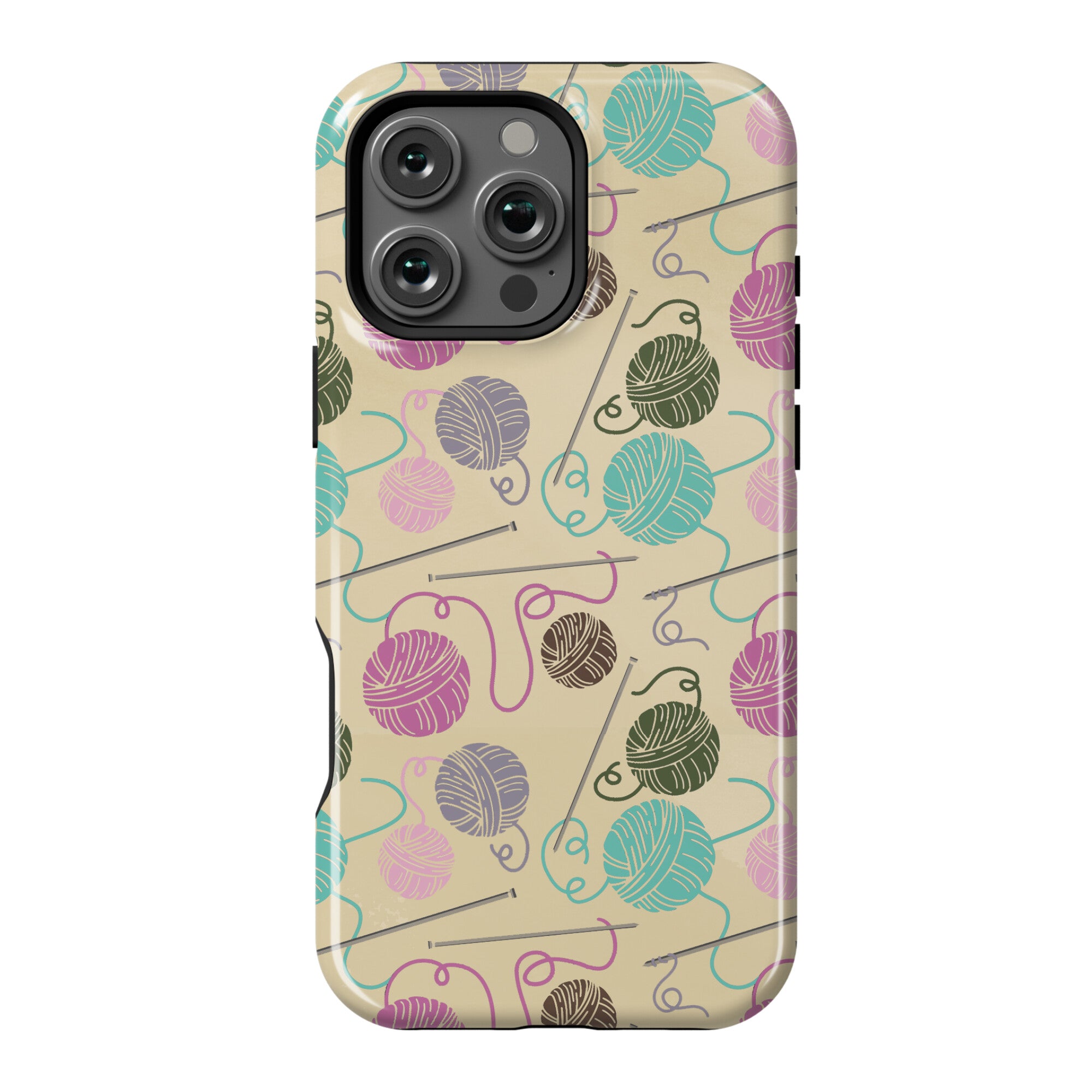 Yarn Balls and Knitting Needles Phone Case