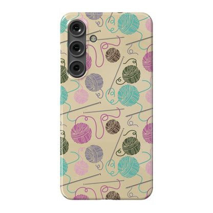 Yarn Balls and Knitting Needles Phone Case