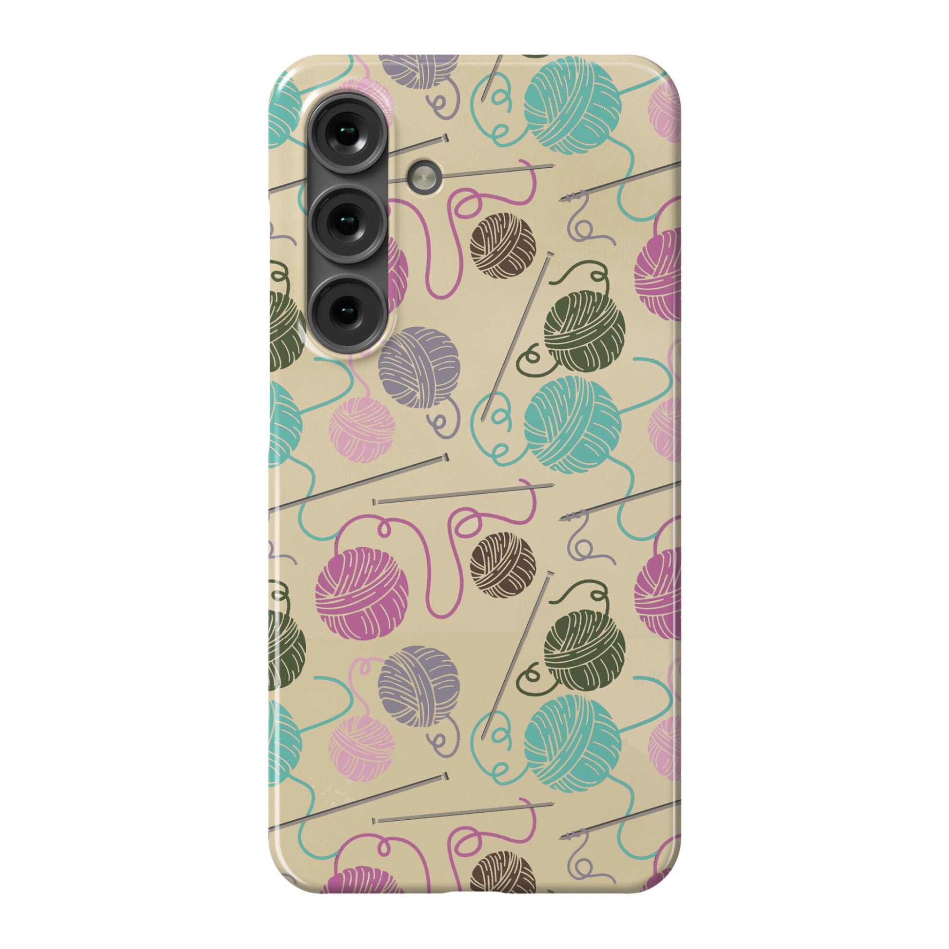 Yarn Balls and Knitting Needles Phone Case