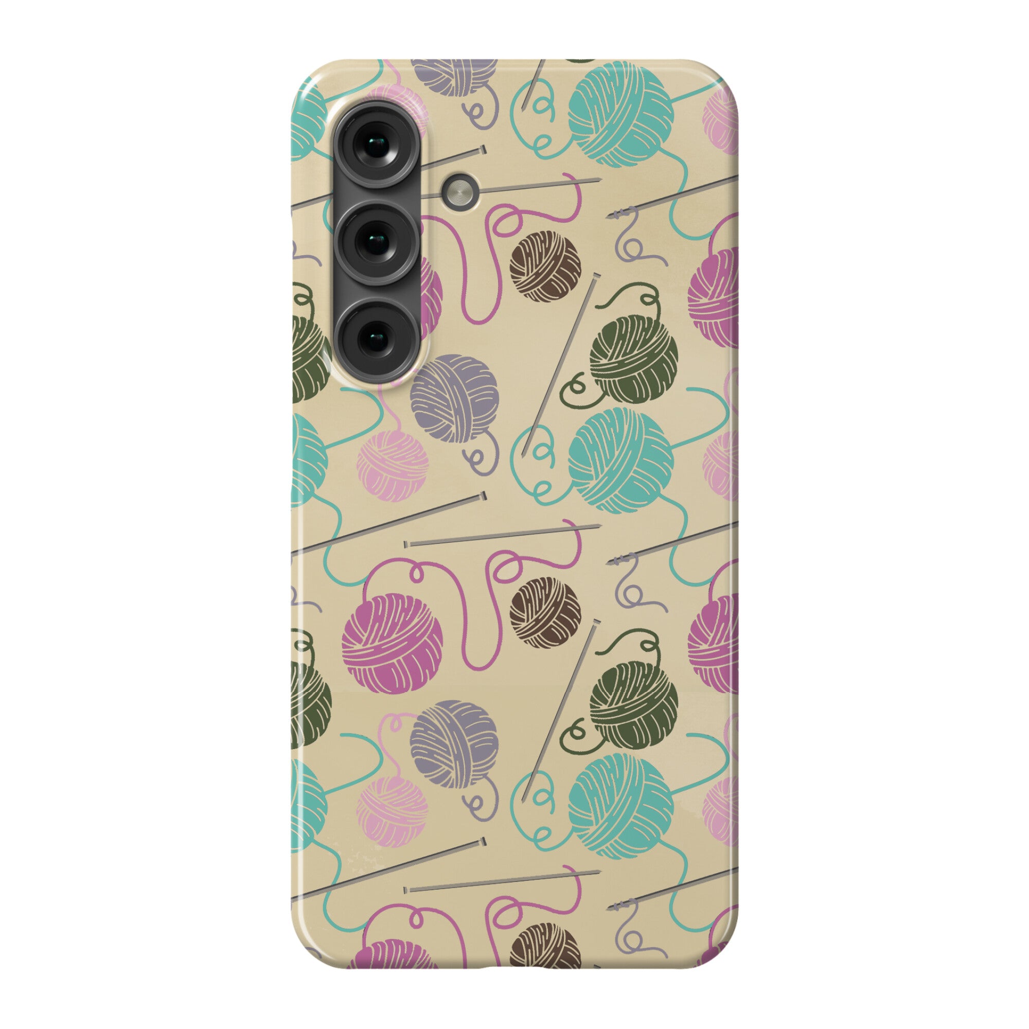 Yarn Balls and Knitting Needles Phone Case