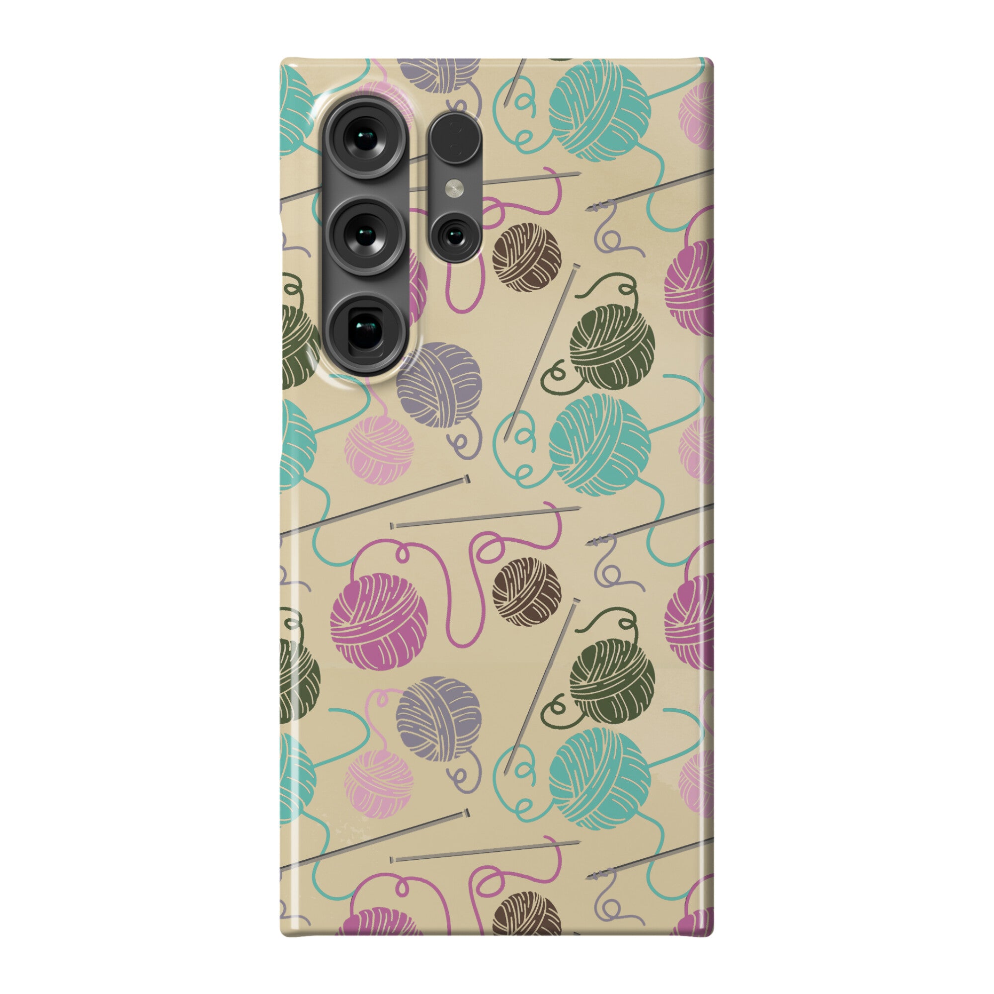 Yarn Balls and Knitting Needles Phone Case
