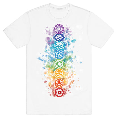 Watercolor Chakra Symbols T-Shirt