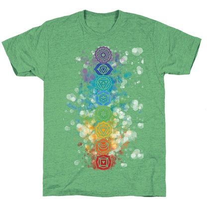 Watercolor Chakra Symbols Unisex Triblend Tee